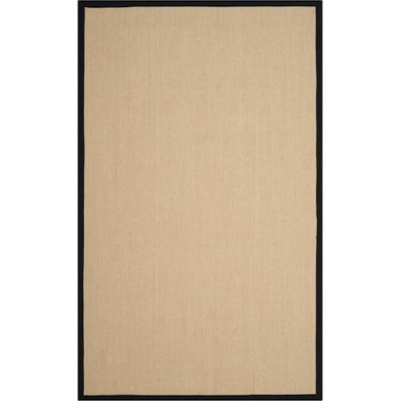 Safavieh 4 x 6 ft. Natural Fiber Power Loomed RugSmall Rectangle Beige & Black NF131A-4